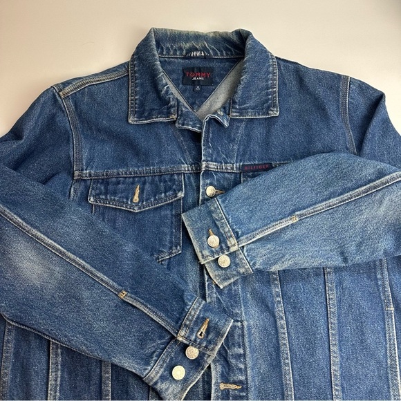 Vintage 90s Tommy Jeans Jacket Men's Size Medium or Women's Size Large Cotton - Picture 4 of 10